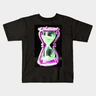 Pretty Sand timer hourglass - neon pink Kids T-Shirt